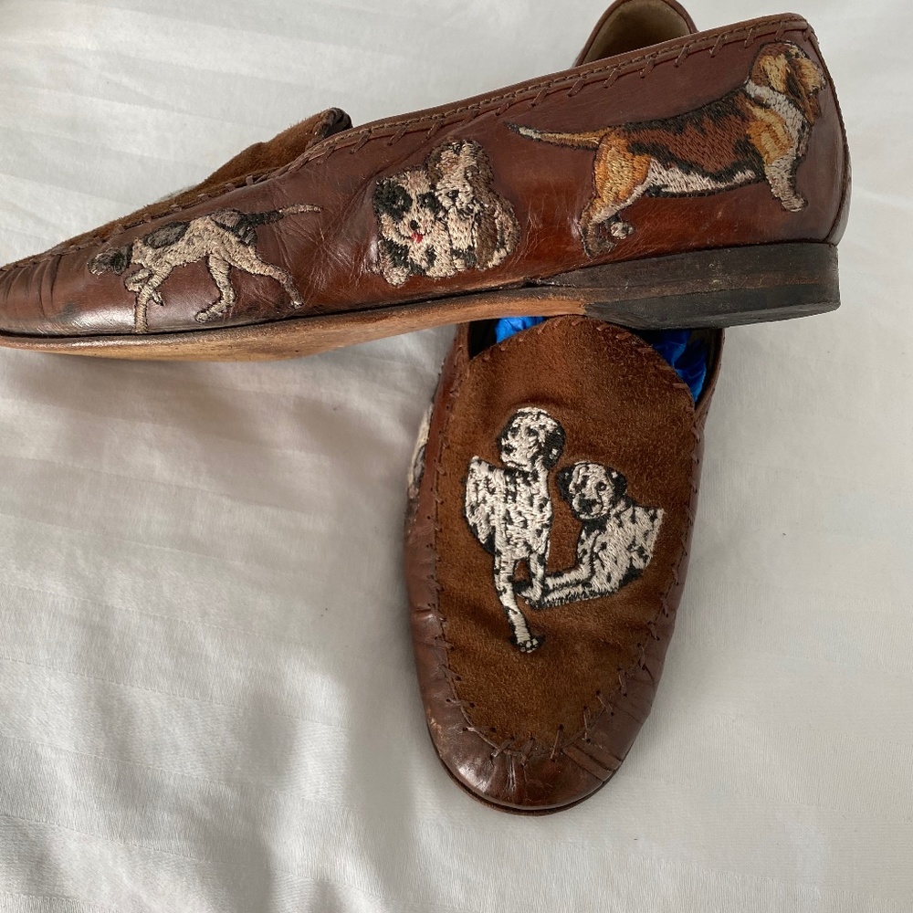 Hand embroidered shoes